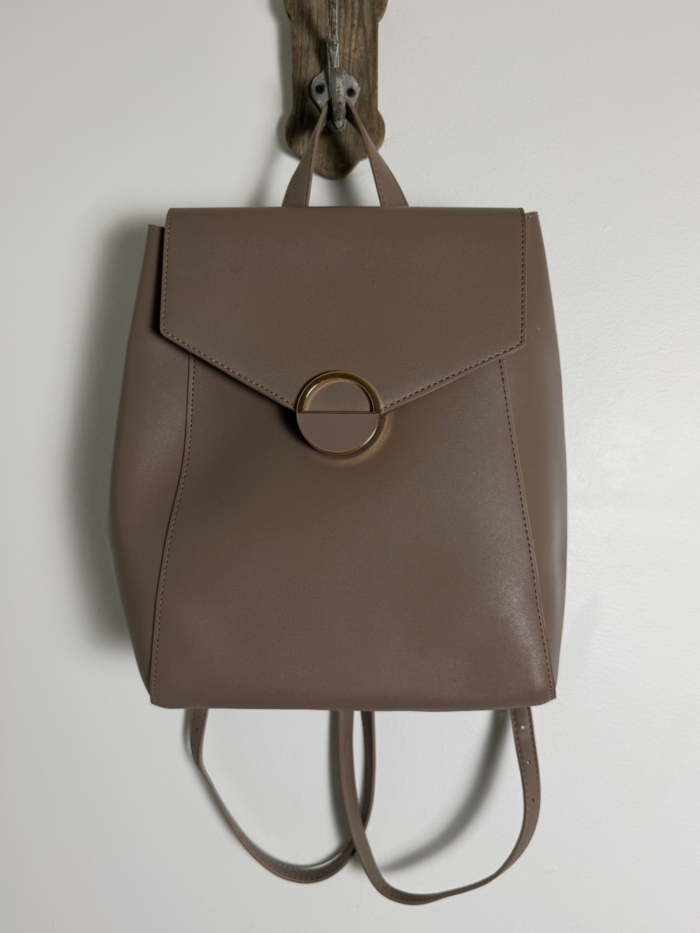 Madison West Taupe Minimalist Backpack